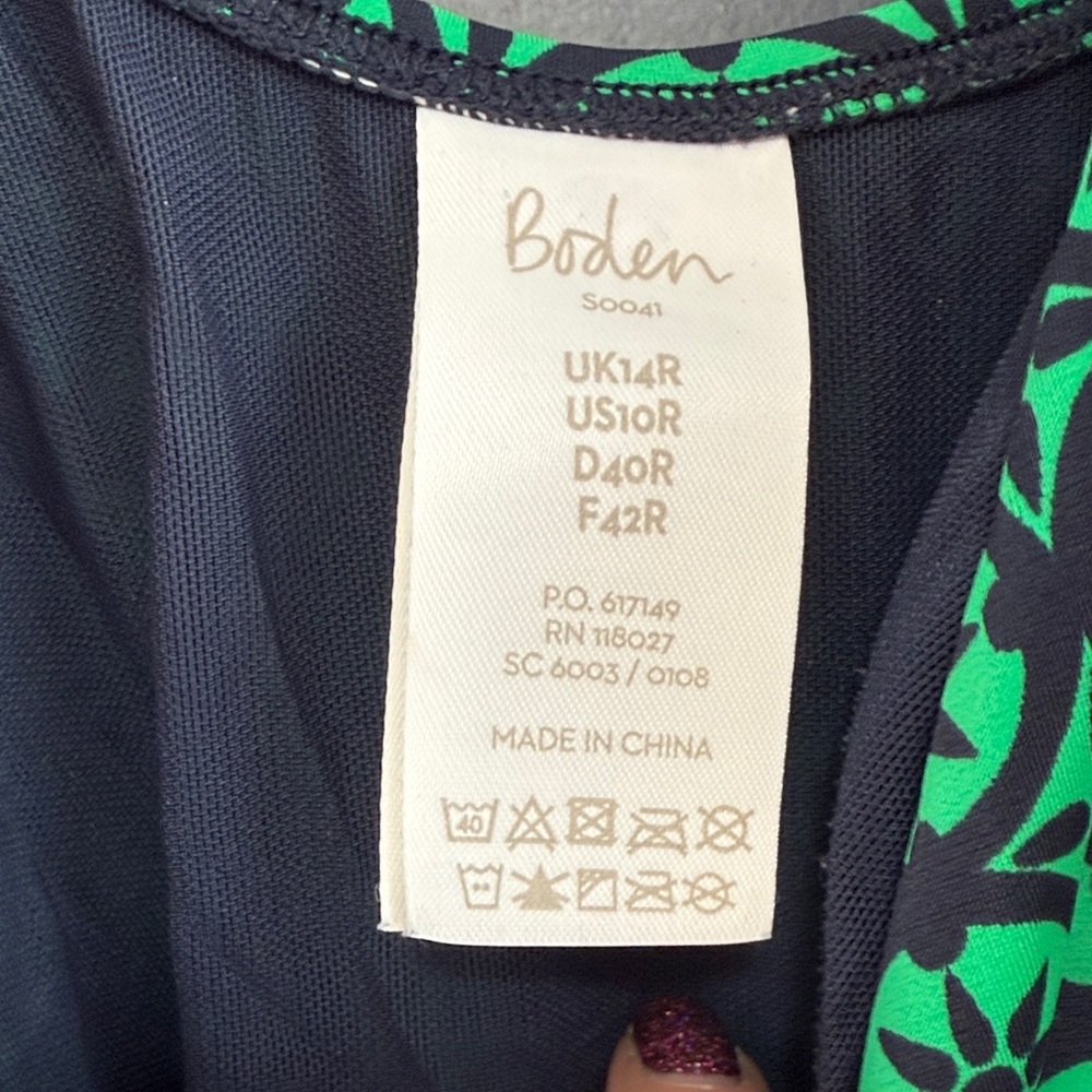 Boden Green Patterned One Piece - image 2